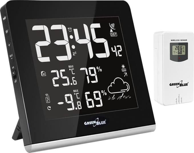 Multicolor weerstation GreenBlue GB151 - Met multicolor display in 9 kleuren
