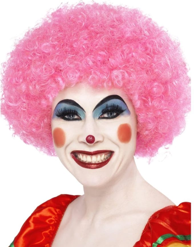 Clown Roze Pruik - Kostuum pruik voor carnaval Halloween