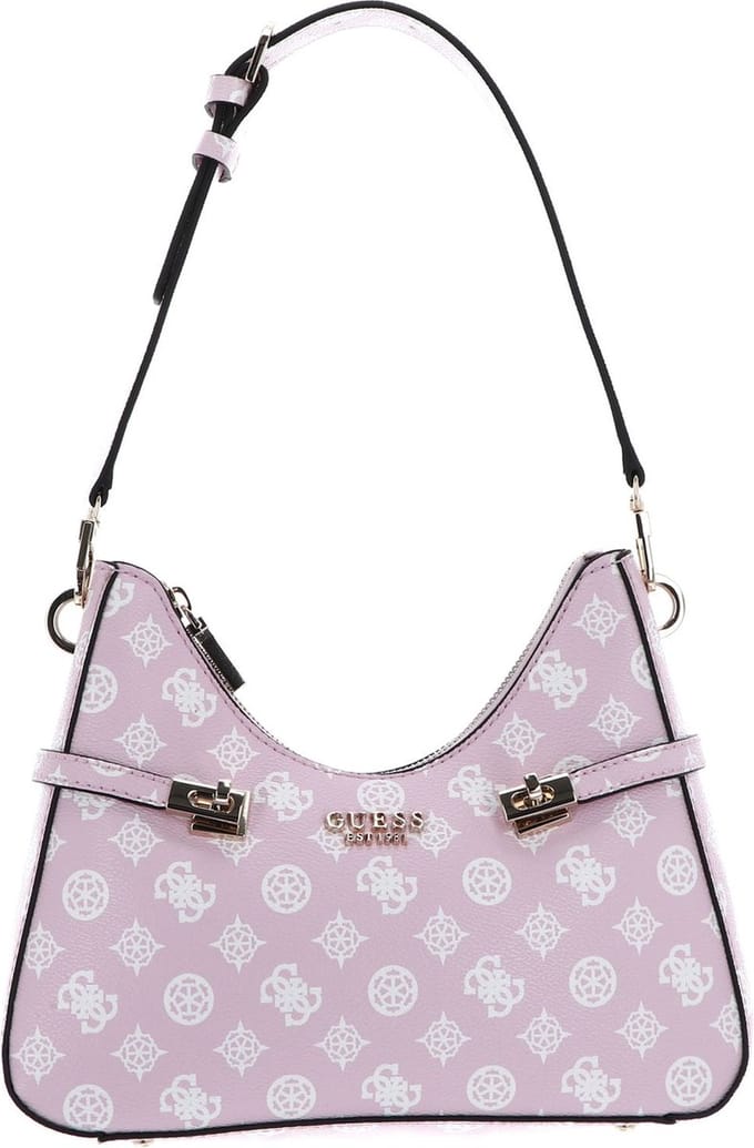 GUESS Schoudertas Loralee Hobo Pale Pink Logo Roze