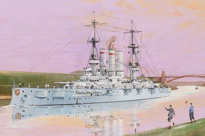 Trumpeter 05355 Schleswig-Holstein Battelship 1908 Bouwpakket Schaal 1:350