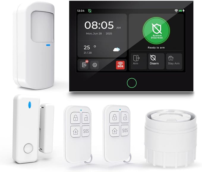 Draadloos DIY Alarmsysteem voor Thuisbeveiliging met Touchscreen en App Bediening