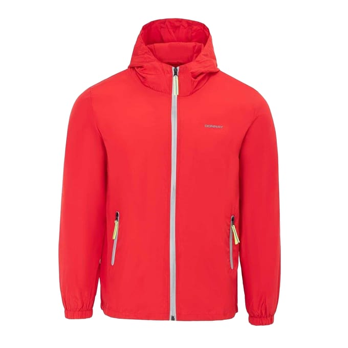 Donnay Heren Lichtgewicht Jas met Capuchon (Rood)