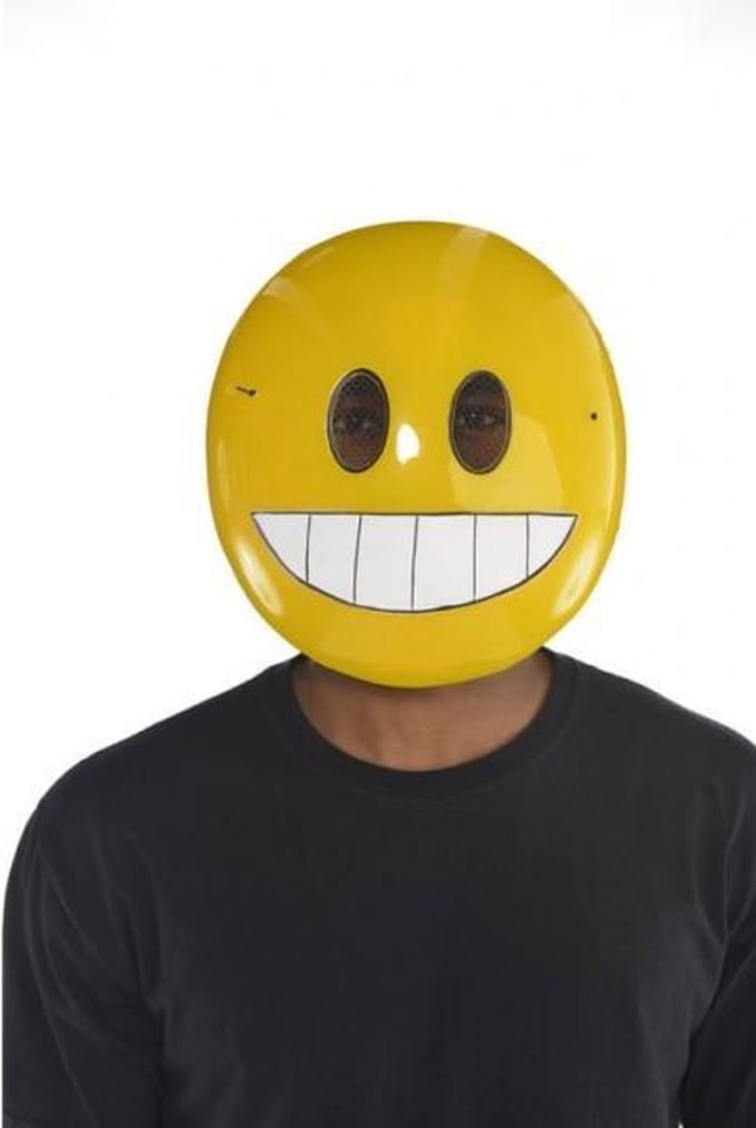 Amscan Masker Smiley Geel One-size