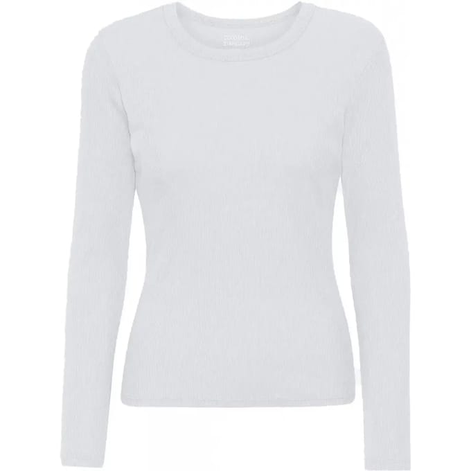 Geribd dames-T-shirt met lange mouwen Colorful Standard Organic optical white