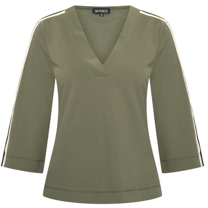 MI PIACE - Travel Top V-hals Tape MP202666 Deep Depth - Maat : 3XL