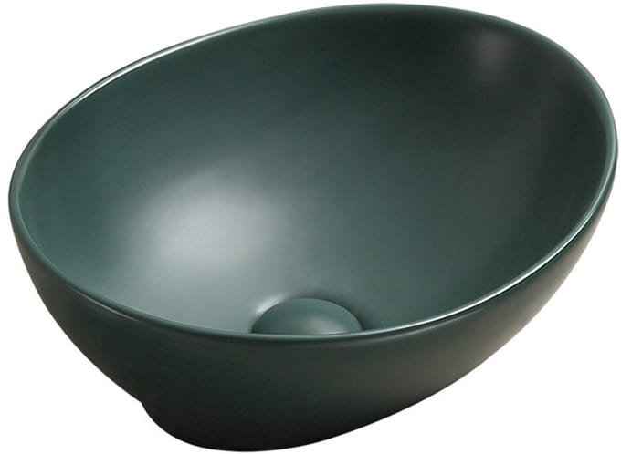 Mexen Elza opbouw waskom 40 x 33 cm, donker groen mat - 21014047
