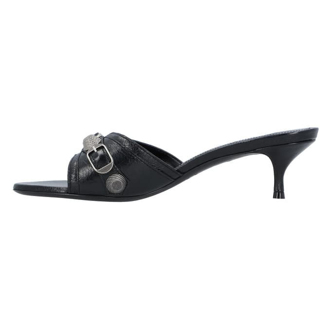 Balenciaga Cagole 50mm Sandalen 'Zwart Arena Lamsleer'
