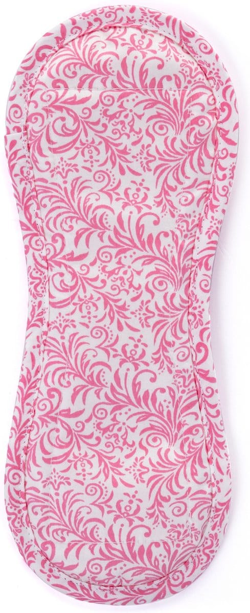 Bamboolik bio satijn katoen Wasbare Inlegkruisjes - 3 stuks - Wit Roze - Comfortabel - Absorberend - Klittenband