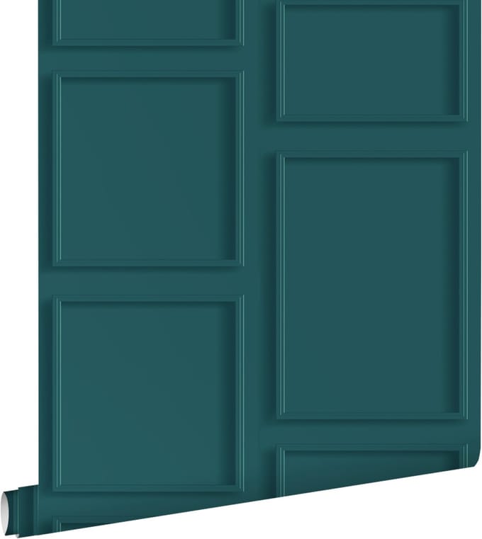 ESTAhome behang wandpanelen petrolblauw - 50 x 900 cm - 139932