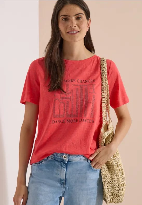 Shirt met uitgebleekt effect