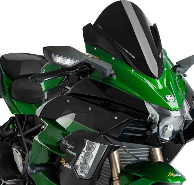 Puig Racing Kawasaki Ninja H2 Sx Voorruit Zwart