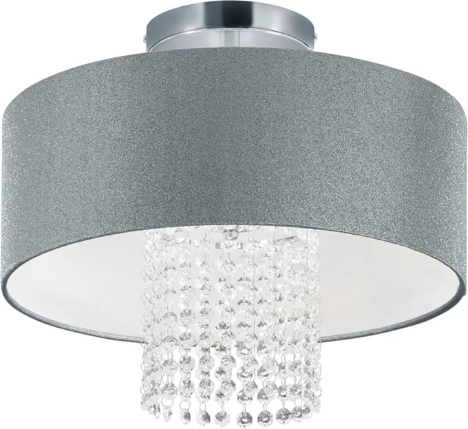 LED Plafondlamp - Plafondverlichting - Torna Kong - E14 Fitting - Rond - Mat Zilver - Aluminium