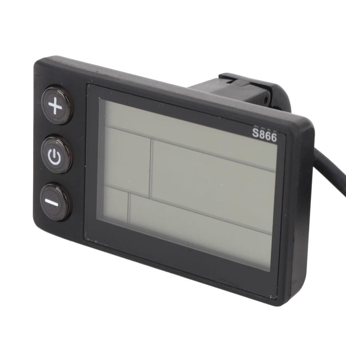 Fiets Display Meter SM 5 Pin Stekker Waterbestendig S866 LCD Display Paneel met Achtergrondverlichting voor white