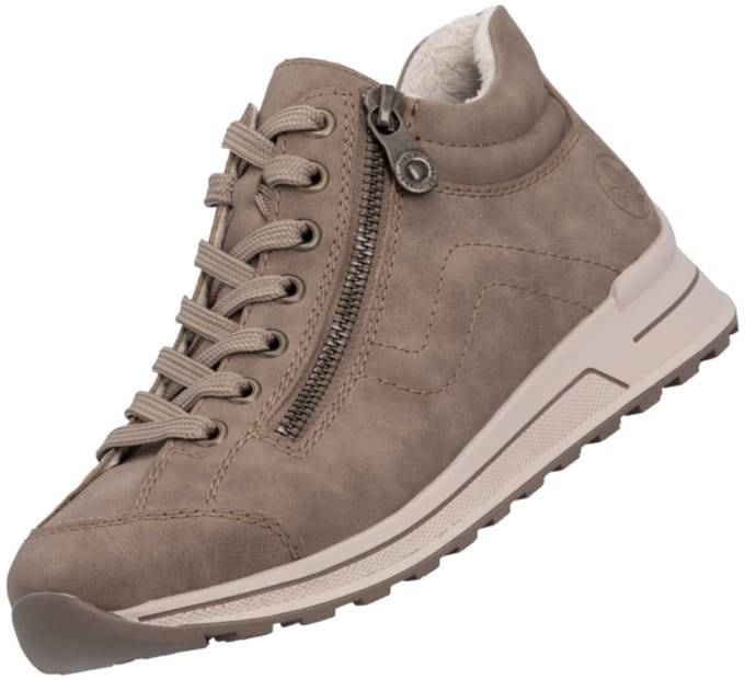 Rieker Dames N1400 64 Sneakers Low Extra Wijdte H Beige