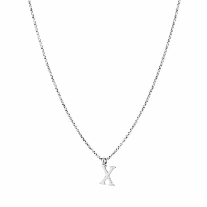 Bijoutheek Collier Letter X Zilver