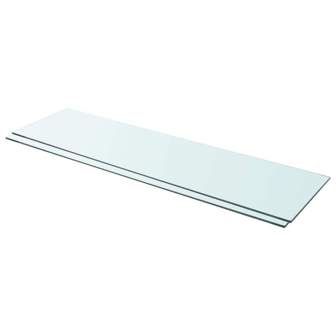 vidaXL - Schappen - 2 - st - 110x30 - cm - glas - transparant