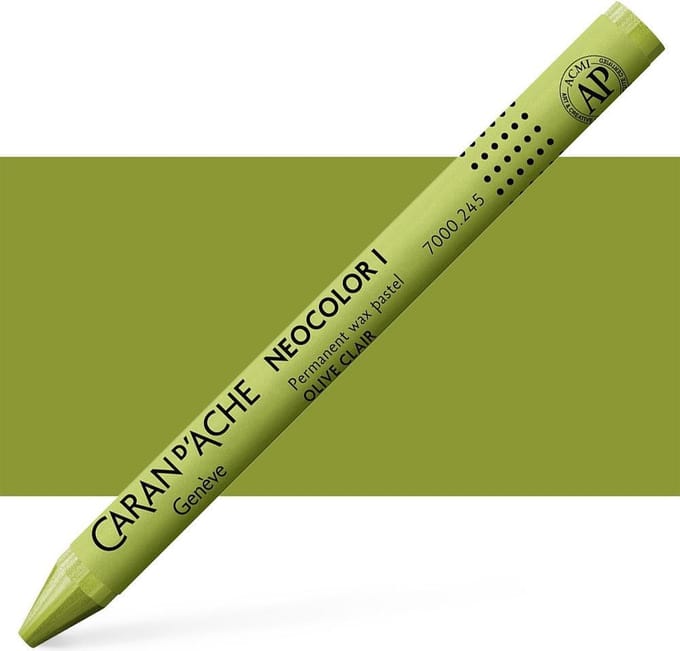 Caran d´Ache Neocolor I Permanente Waskrijt | Licht Olijf (245)