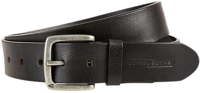 camel active Leren riem - Maat menswear-XXL - Zwart