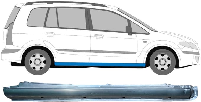 Volledige dorpel voor Mazda Premacy 1999-2005 / Rechts