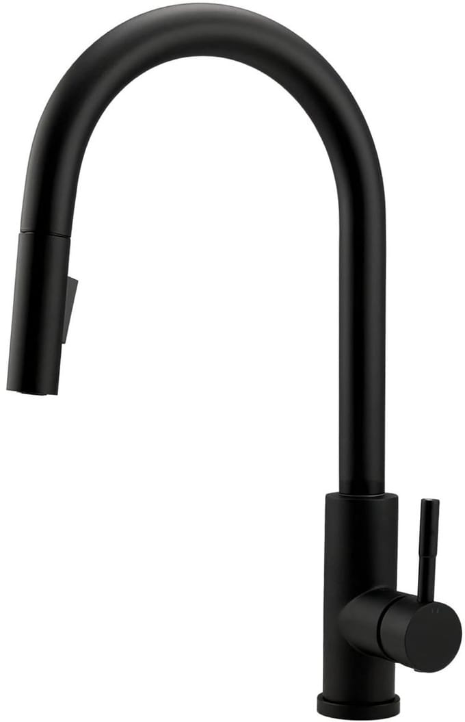 Pure.Sink Elite Steel Stream-S kitchen faucet Matte Black with pull-out spout PS8045-10