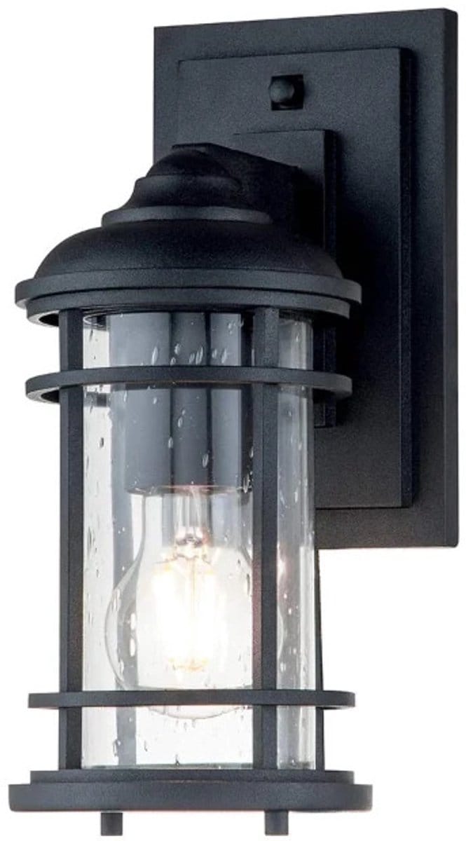 Feiss LED Wand Buitenlamp Lighthouse | 1X E27 Max 60W | IP44 | Dimbaar | Textured Black