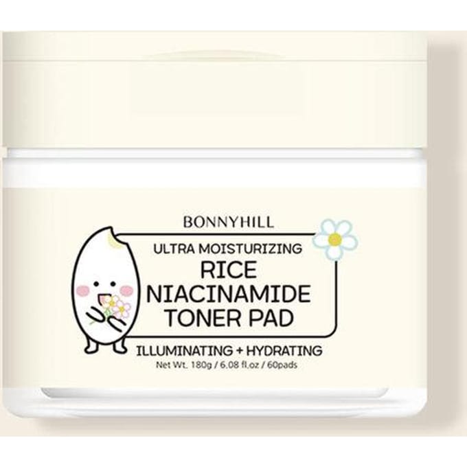BONNYHILL Rice Niacinamide Brightening Toner Pad (60 pads) white