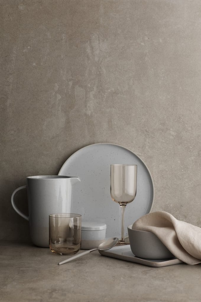 Sablo Cloud Plat Bord | Lichtgrijs / Beige | Stoneware