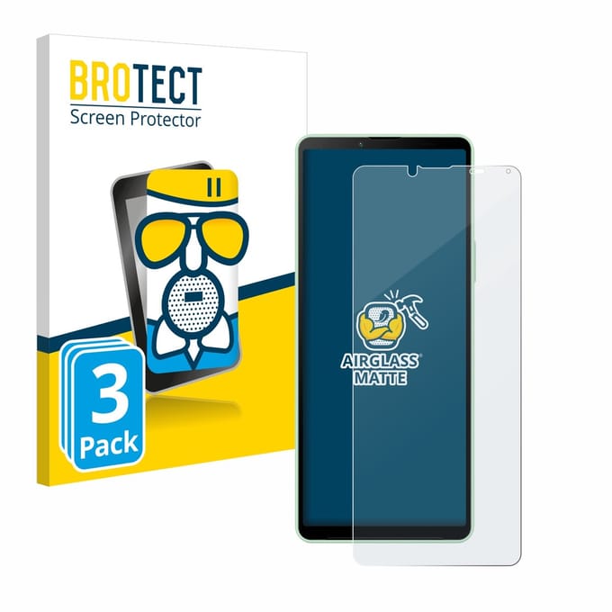 BROTECT - Screenprotector voor Sony Xperia 10 V - Folie Beschermfolie Beschermglas matte 3 Stuks
