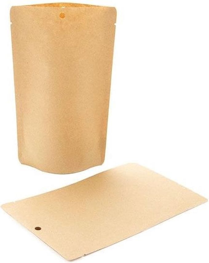 Stazakken Kraft Composteerbaar 14,9x8,9x23,2cm zonder Gripsluiting | 312 gram (100 stuks)