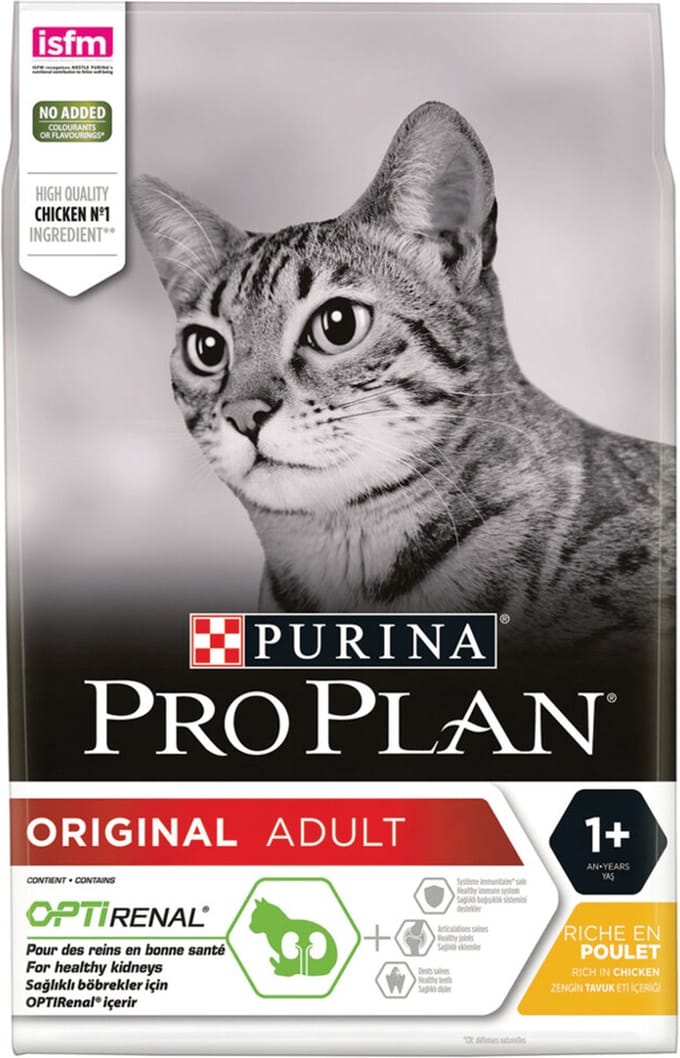 Pro Plan Cat Original Adult Kip - Kattenvoer - 4 x 3 kg