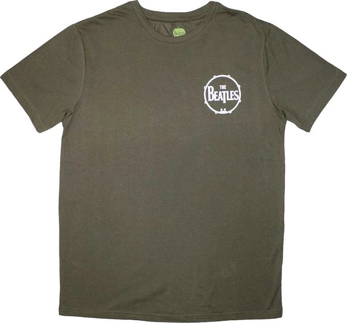 The Beatles - Mini Drum Logo Heren T-shirt - M - Groen