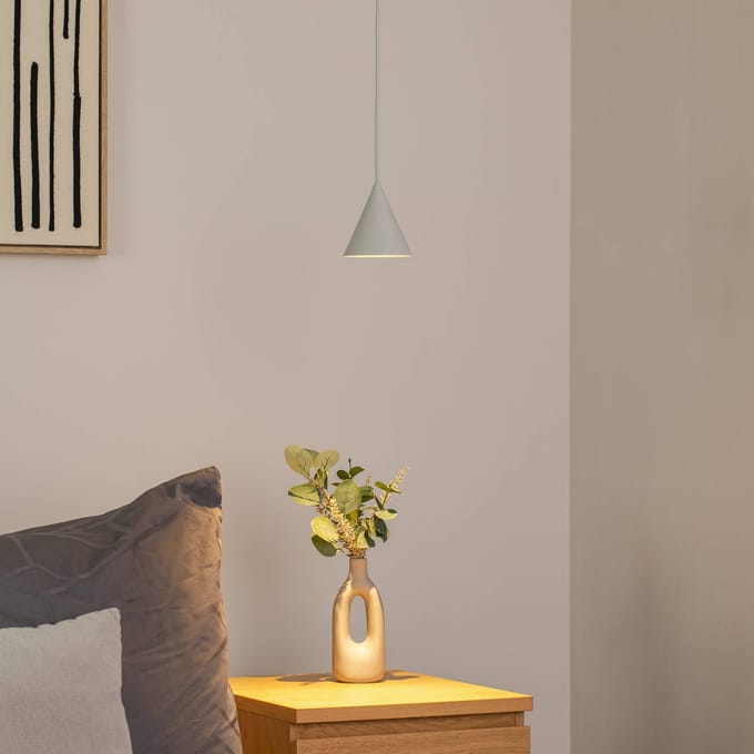 Nowodvorski Lighting Hanglamp ZENITH, lichtgrijs, Ø 11 cm, metaal, GU10