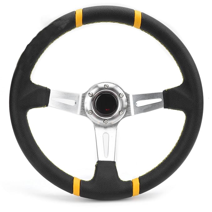 14 inch 35 cm Stuurwiel Handnaaien Racestijl voor Auto Modificatie Upgrade gray
