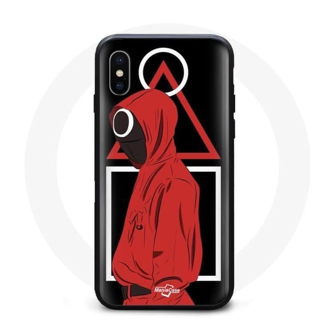 Telefoonhoesje - Squid Game - Iphone XS Max - Flexibel - Zwart - Ontwerp geïnspireerd op Squid Game