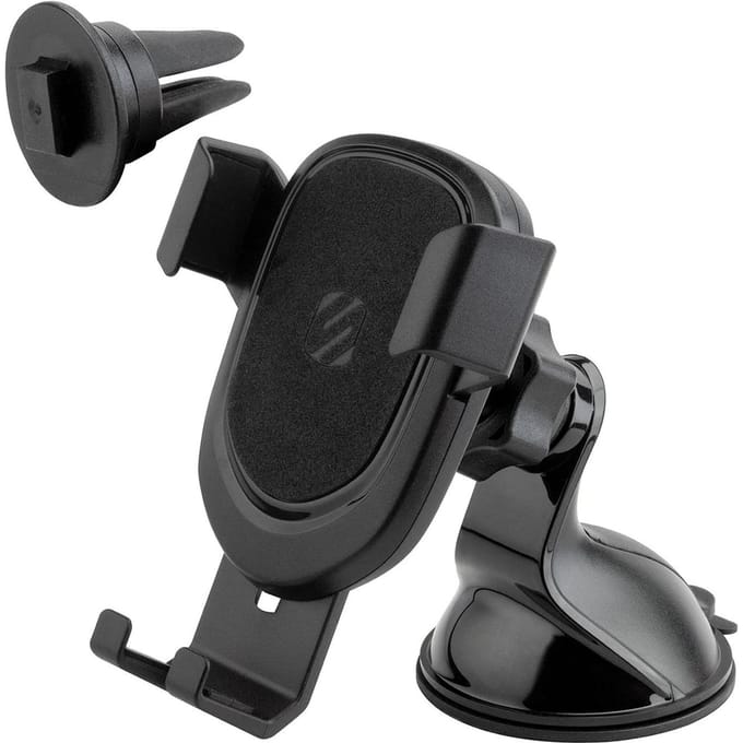 Scosche GravityDrop 3-in-1 Telefoonhouder Auto - Universeel - Dashboard / Voorruit / Ventilatierooster - Zwart