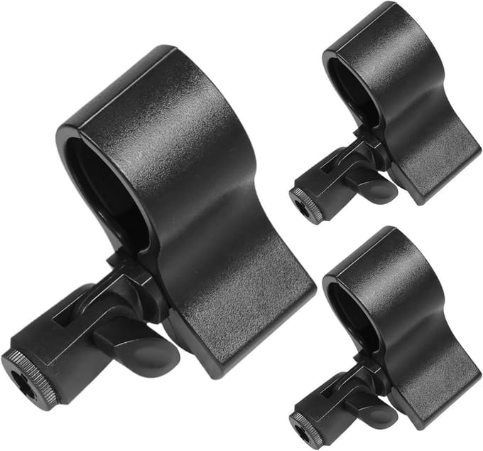 Microfoonclip - Microfoonhouder Klem - Opnemen Geluid - Verstelbare Hoek - 3 stuks - Zwart