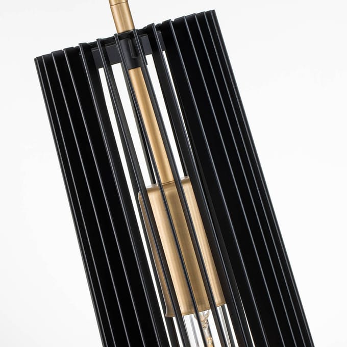Kichler LED Hanglamp Linara | 1X E27 Max 60W | Dimbaar | Black & Natural Brass