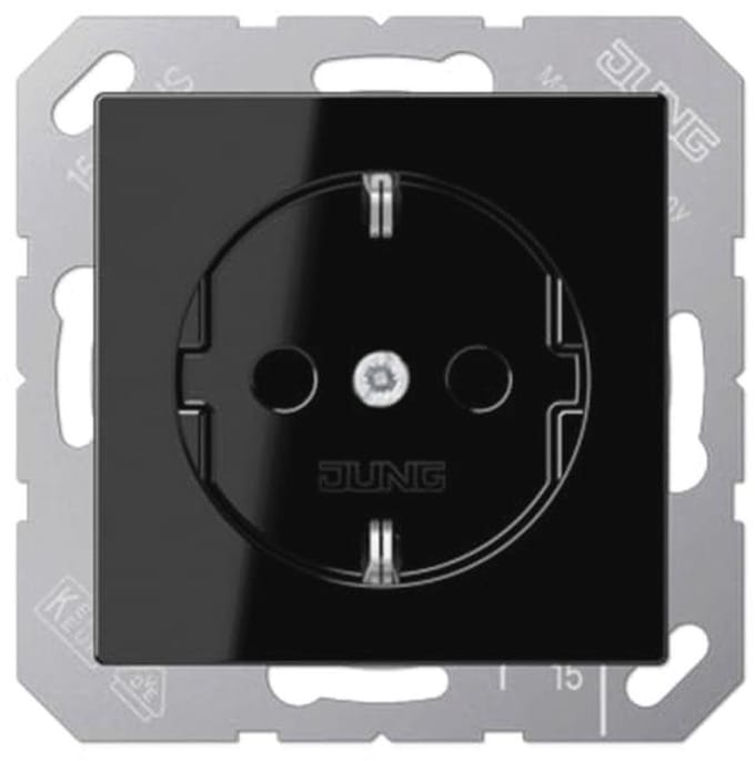 Zwart Type F Stopcontact - SCHUKO® A-stekker