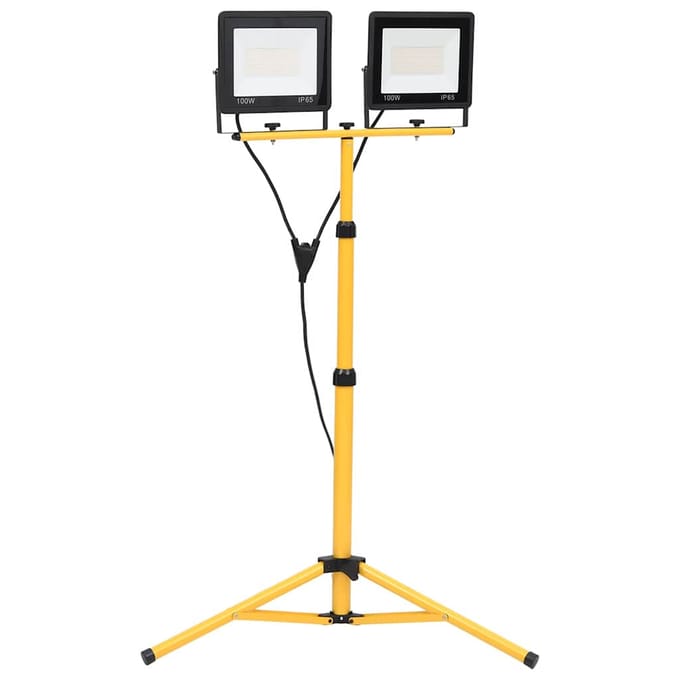 vidaXL Spotlight met statief LED 2x100 W koudwit