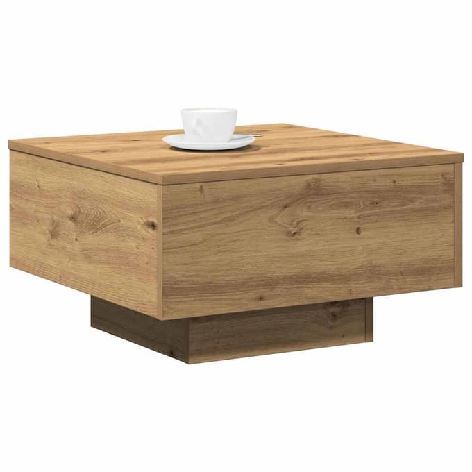 vidaXL - Salontafel - Artisan - Eiken - 55 - x - 55 - x - 31 - cm