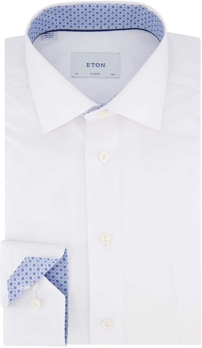 business wit overhemd Eton Classic Fit