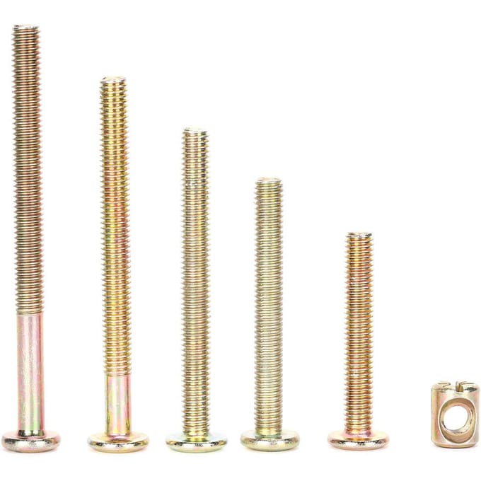 100 Stuks Schroefmoer M6 Meubelverbinding Verzinkte Koolstofstaal Schroefmoer Assortiment Kit