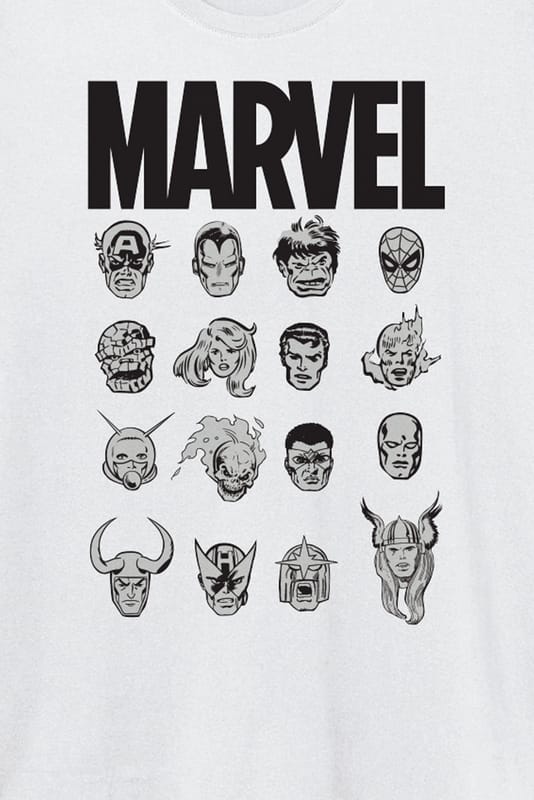 Marvel - Disney T-shirt - Marvel Character - S tot XXL - voor Mannen - wit