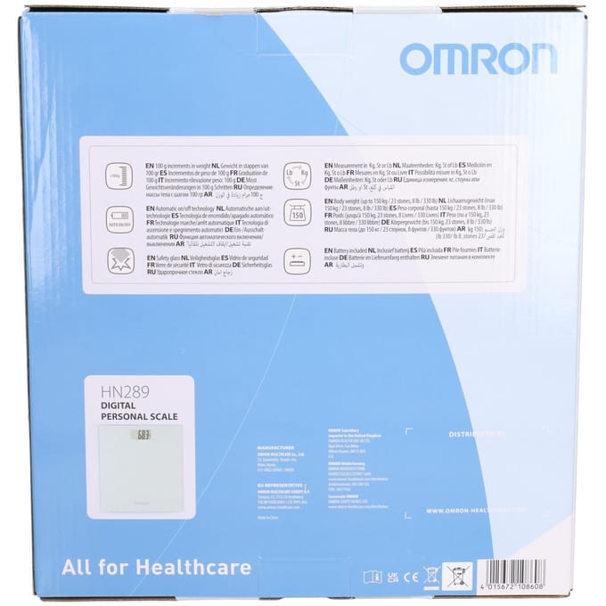 Omron Badkamer weegschaal HN-289-ESL - Silver