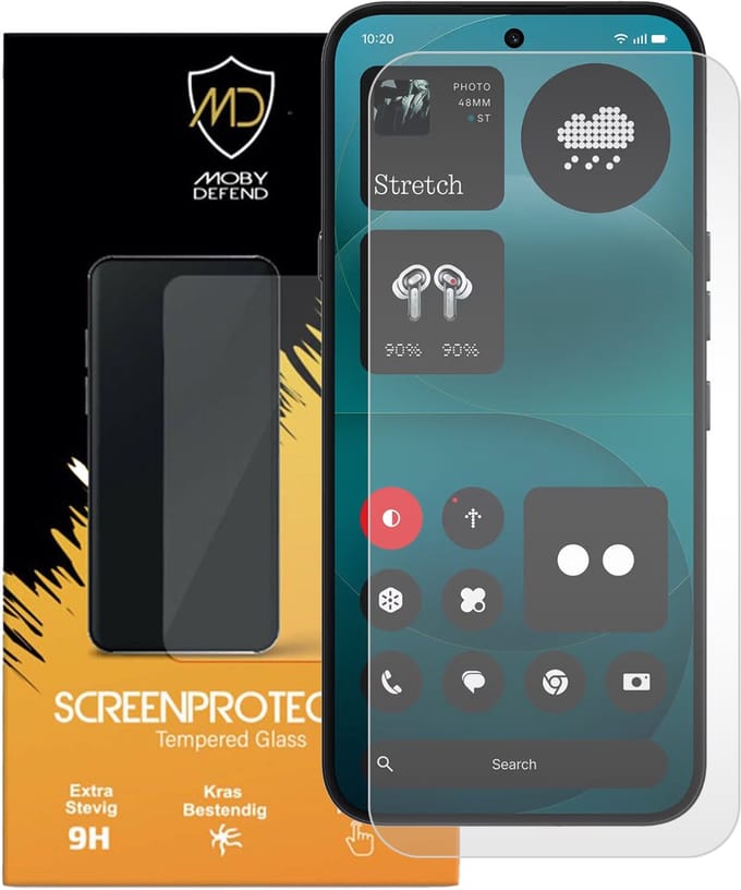 MobyDefend Screenprotector - Geschikt voor Nothing Phone (4a) Pro - Case-Friendly Screensaver - Gehard Glas