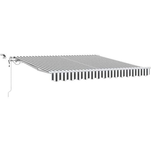 vidaXL - Luifel - automatisch - uittrekbaar - LED - 300x250 - cm - antraciet - en - wit