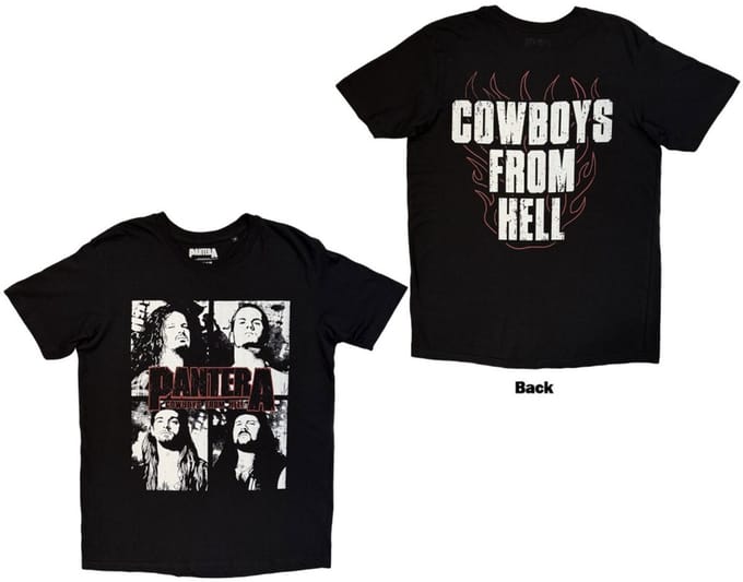 Pantera - Cowboys From Hell Flames Heren Tshirt - M - Zwart