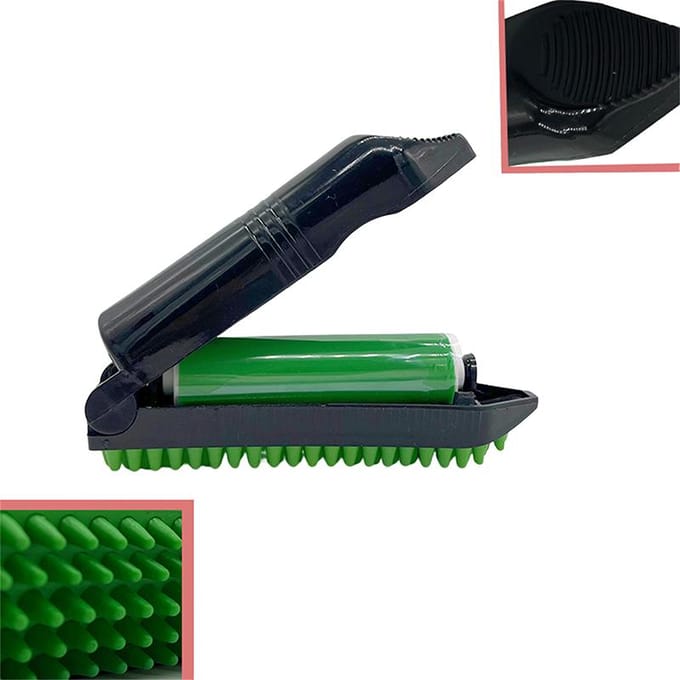 Stick It Roller, Huisdierhaarverwijderaar Roller Herbruikbare Stick It Roller Plakkerige Wasbare Pluisrollers voor Kleding Meubels Autostoelen groen