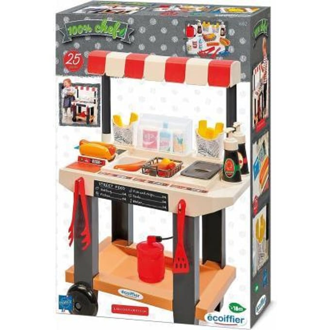 Ecoiffier 100% Chef Street Food Kraam - 25dlg.
