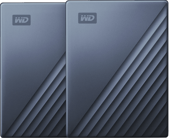 WD My Passport for Mac Type C 2TB Blauw - Duo pack